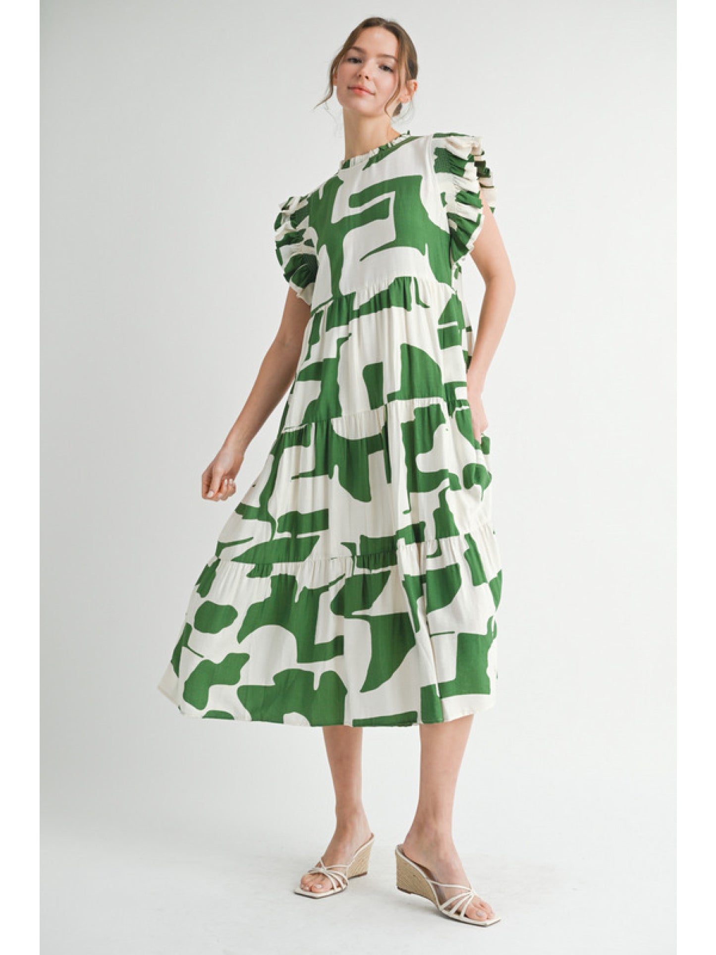 Green Abstract Maxi
