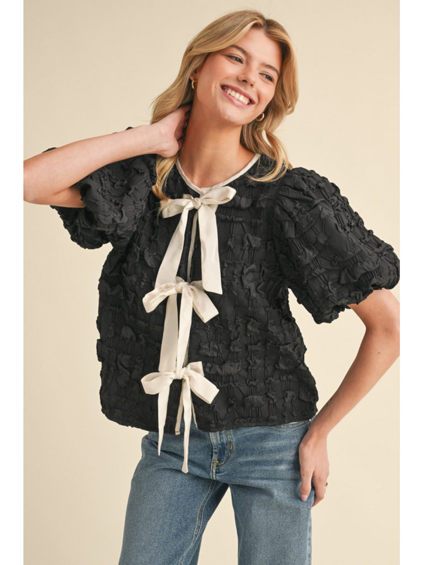 Black Bow Top