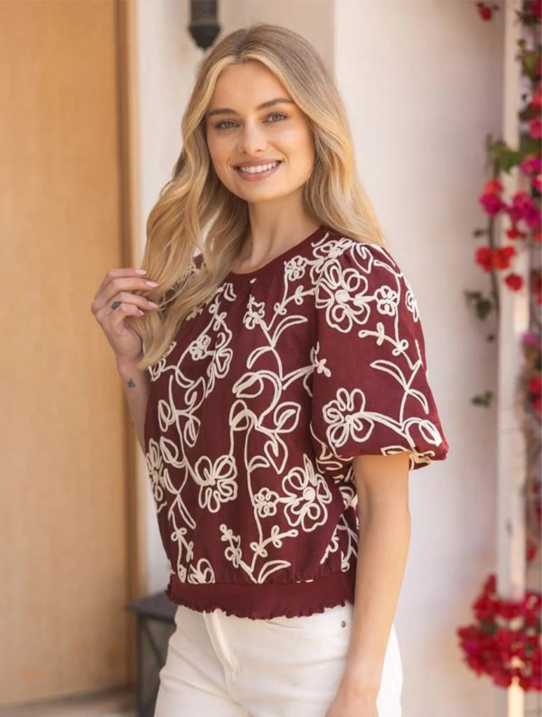Maroon Voy Top