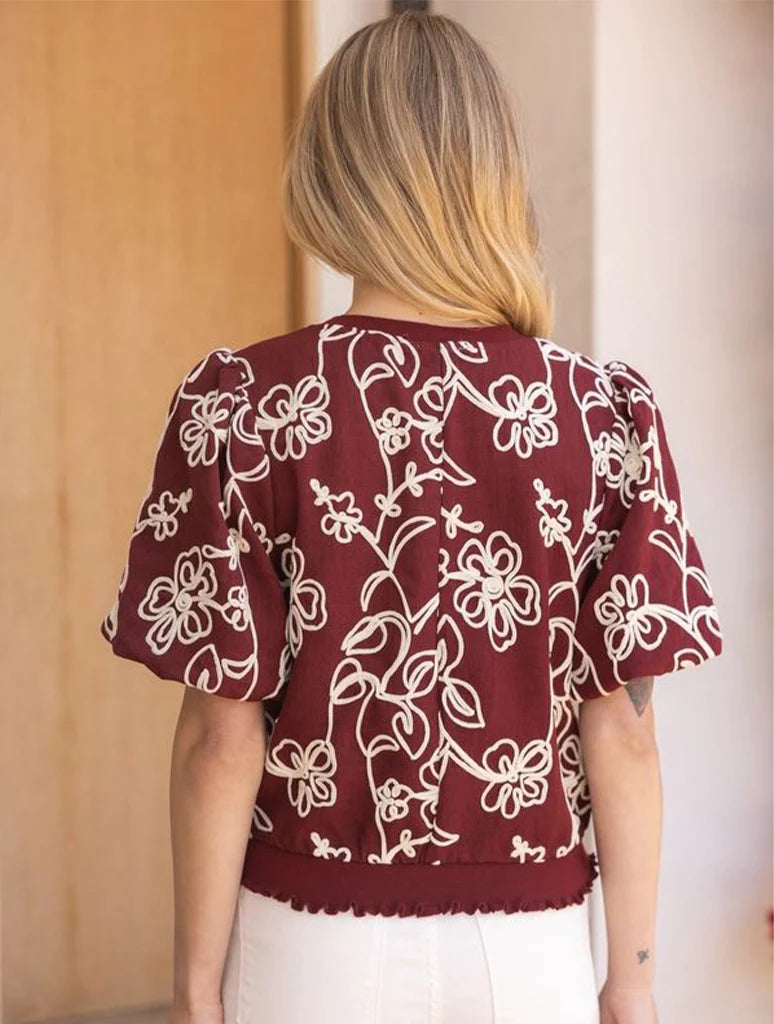 Maroon Voy Top