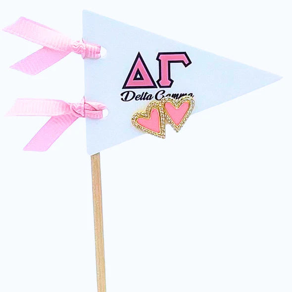 Sorority Heart Stud Earrings