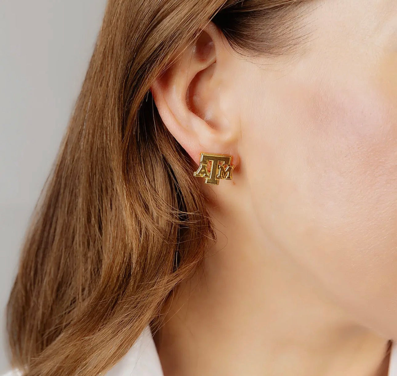 Texas A&M 24k Gold Plated Earrings