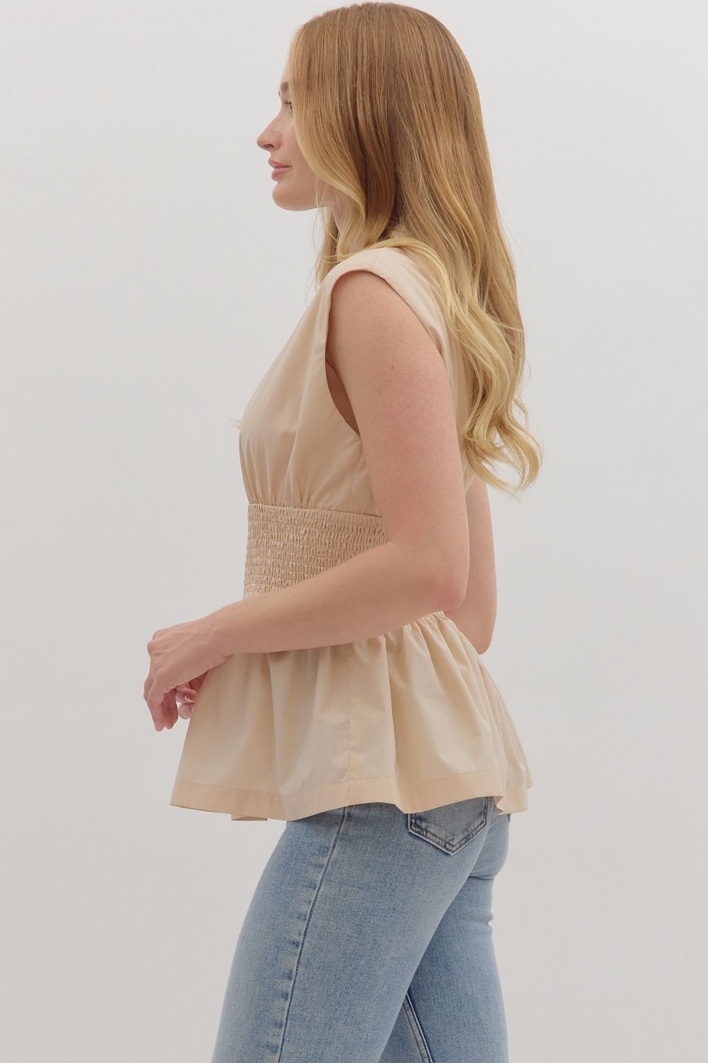 Ecru Fitted Top
