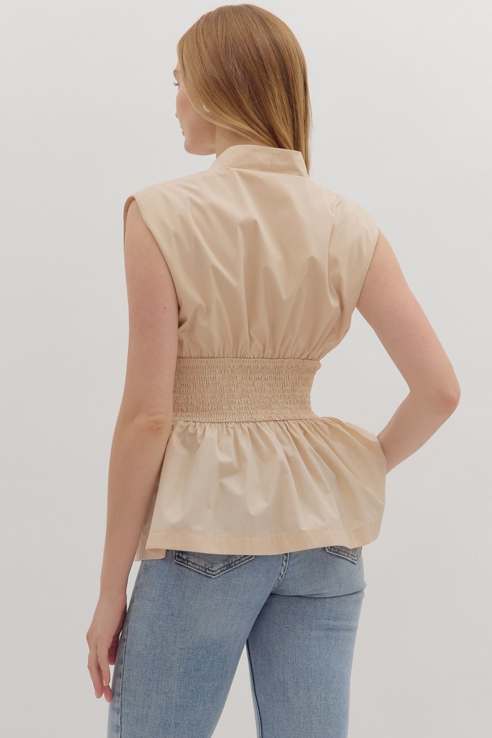 Ecru Fitted Top