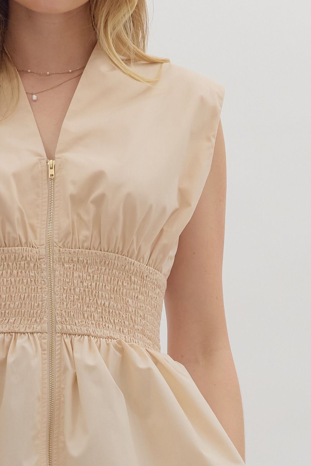 Ecru Fitted Top