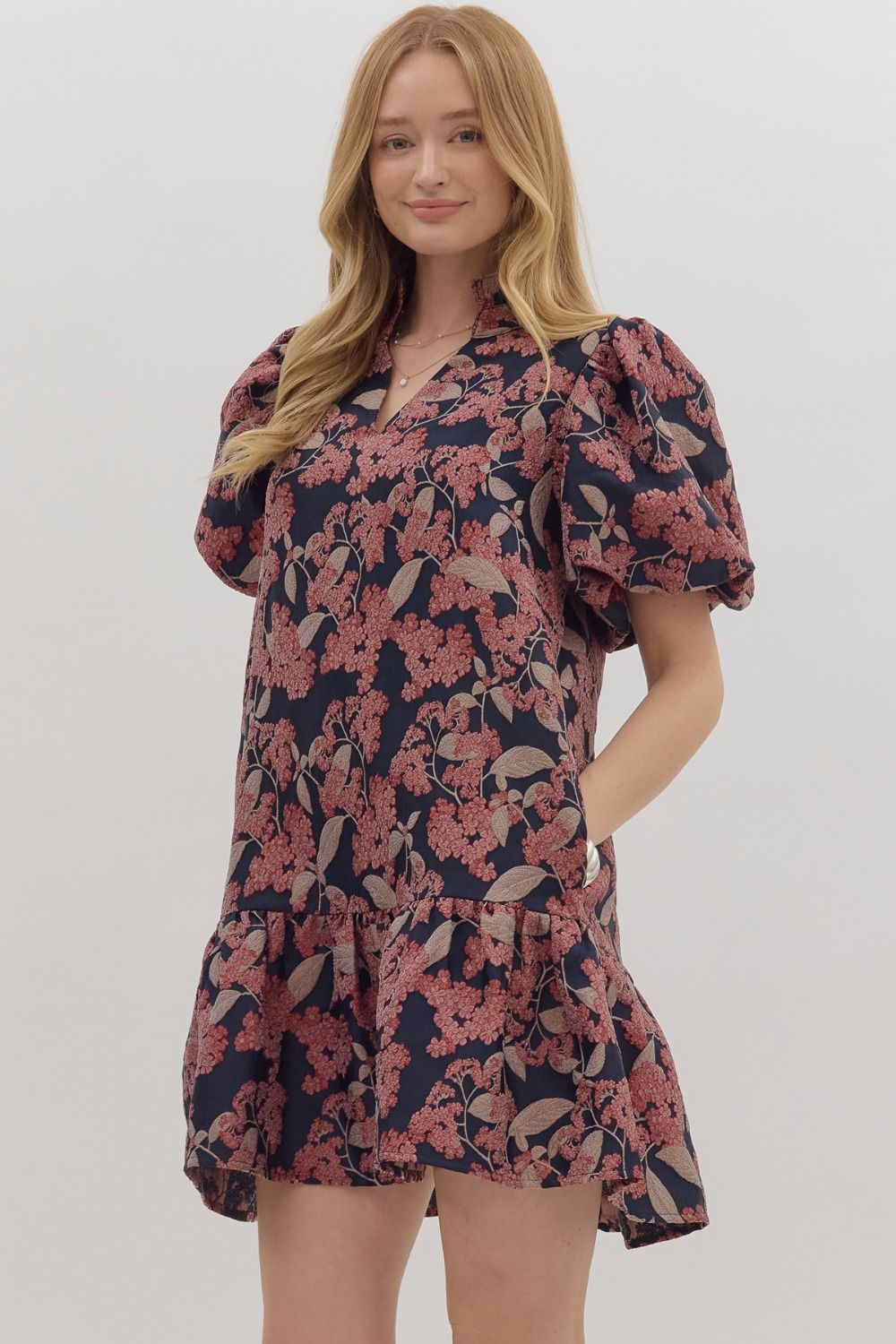 Gianna Burgundy Dress