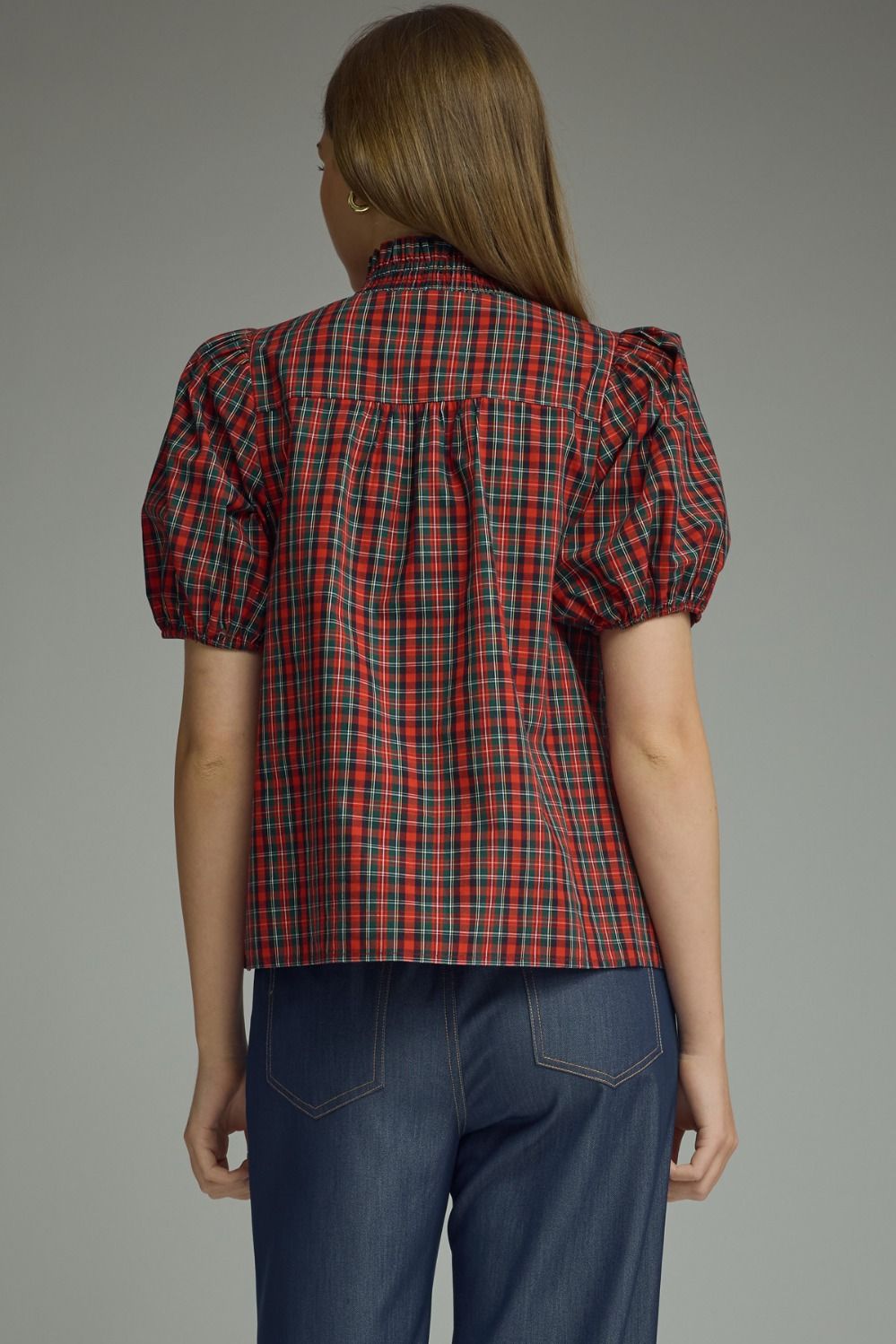 Merry Plaid Top
