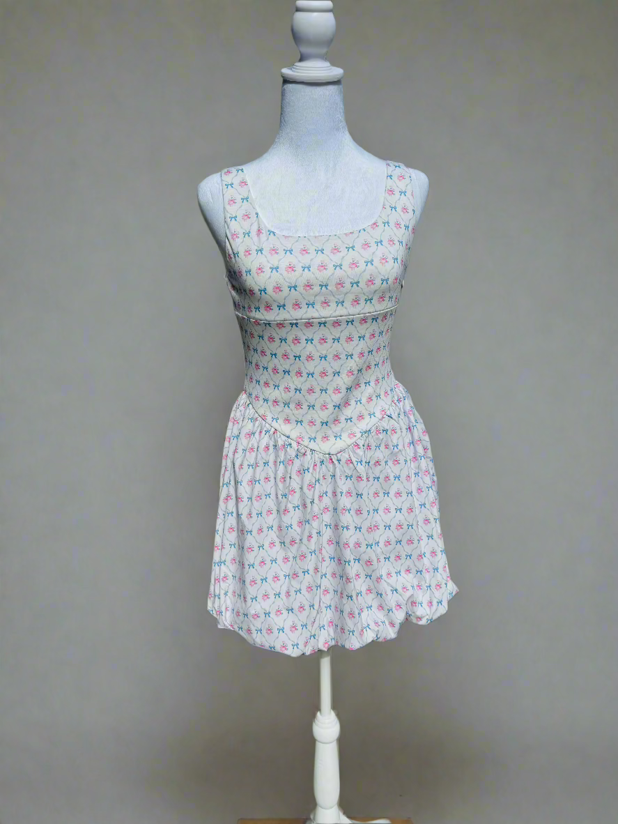 Flower & Bow Bubble Romper