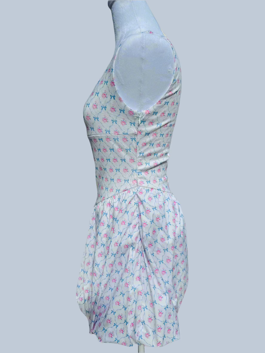 Flower & Bow Bubble Romper