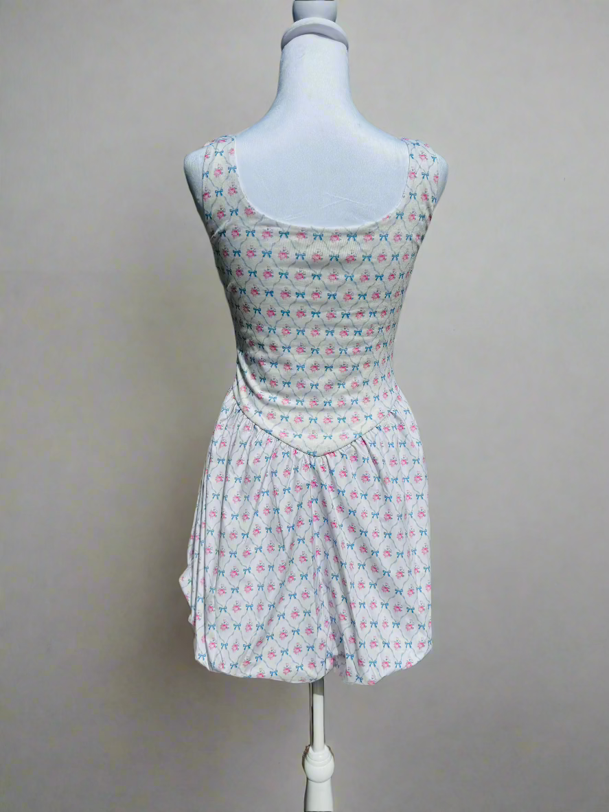 Flower & Bow Bubble Romper
