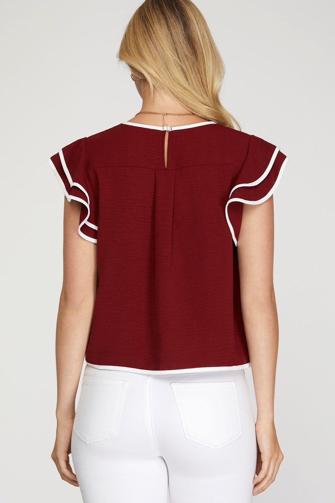 Game Day Ruffle Top
