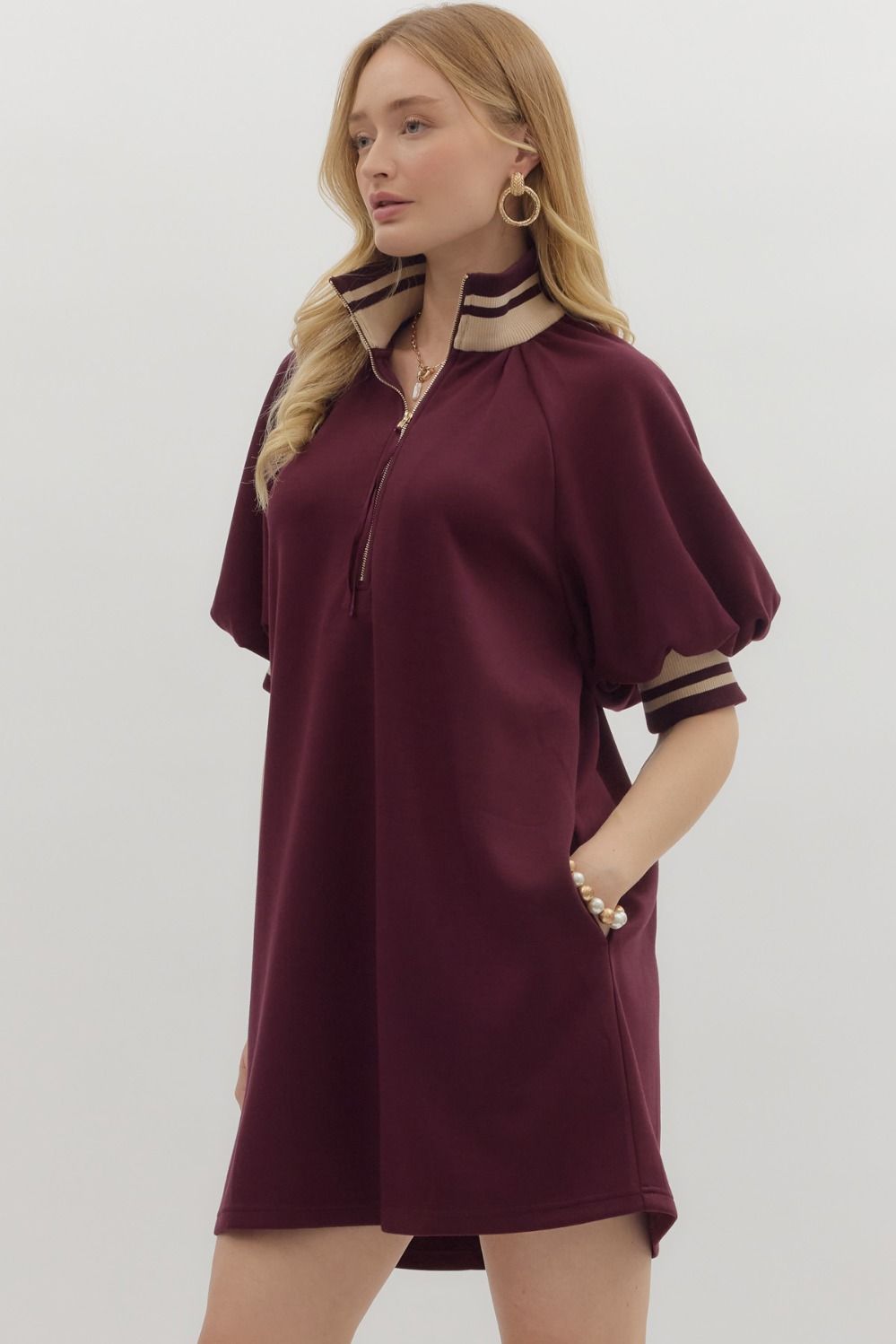Ava Maroon Dress