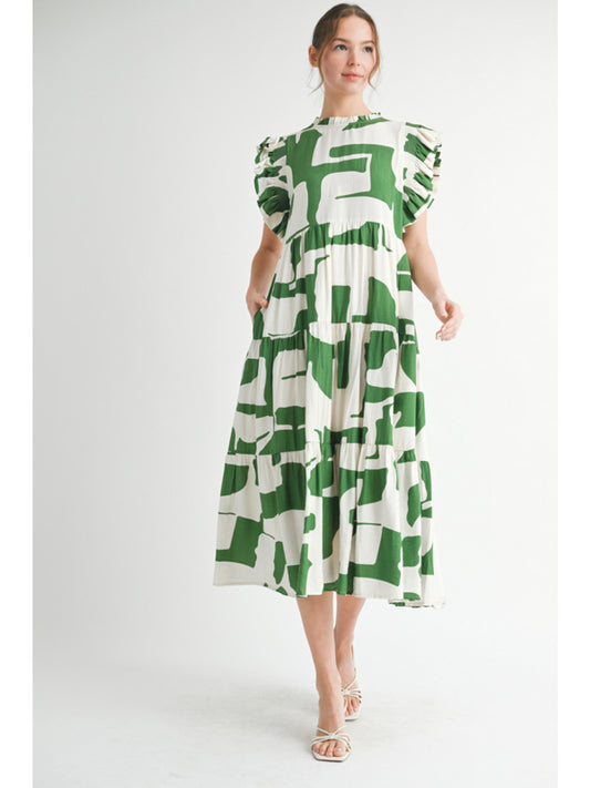 Green Abstract Maxi