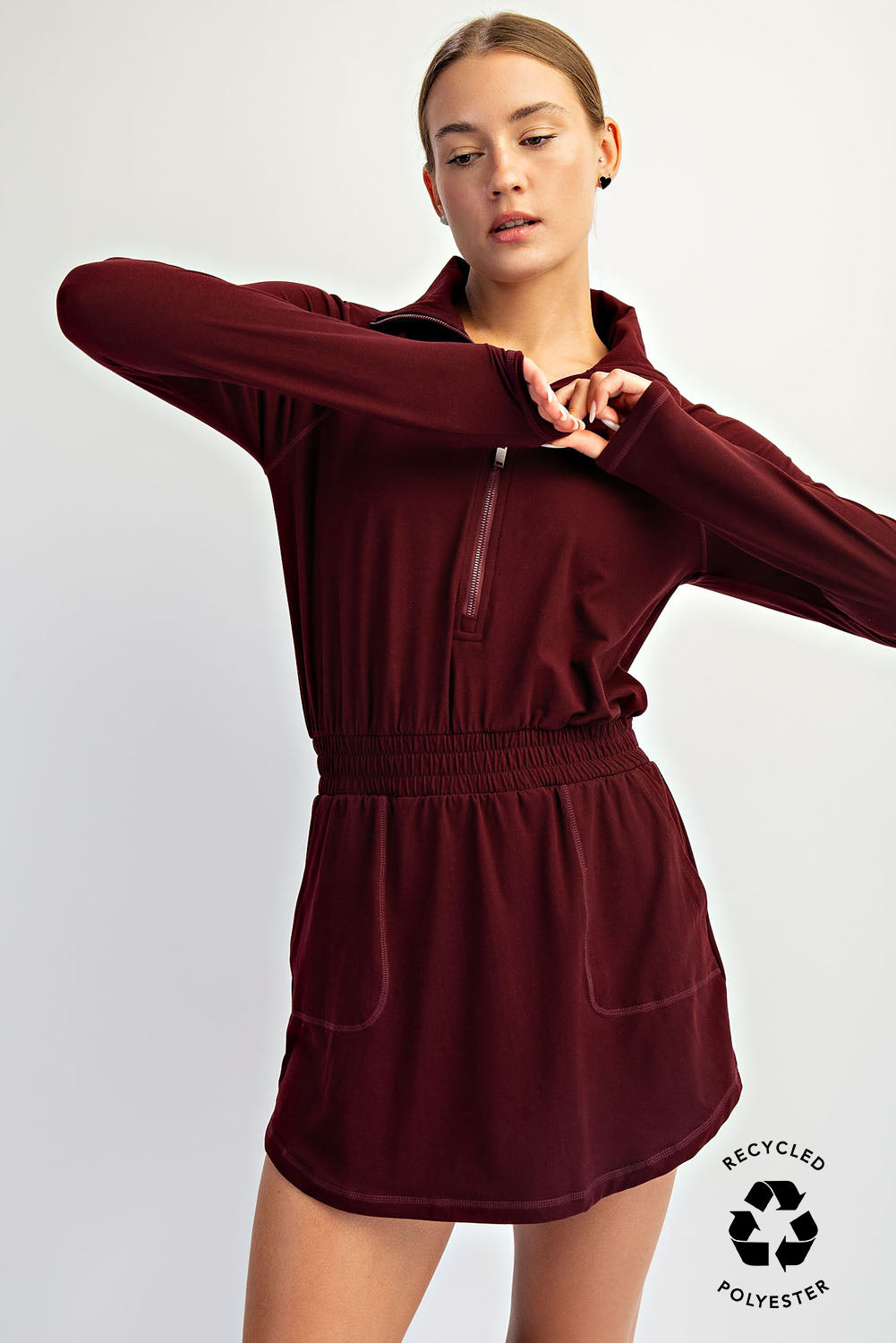 Maroon Scuba Romper