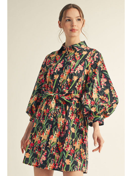 Serena Black Floral
