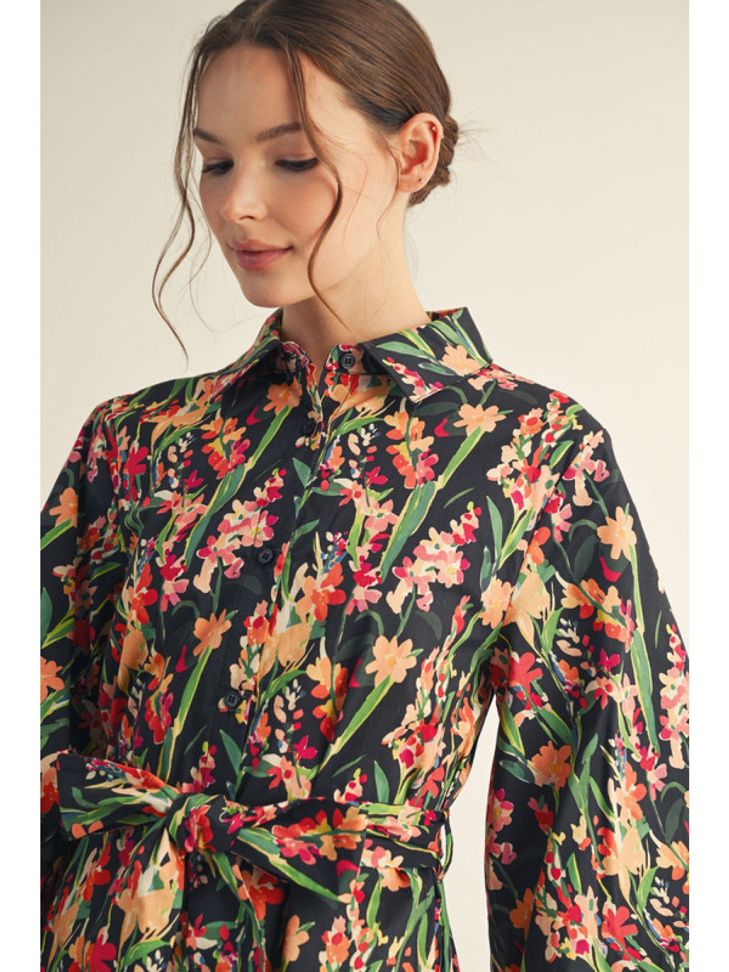 Serena Black Floral