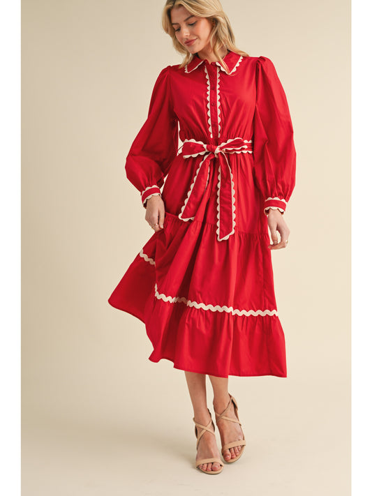 Red RicRac Dress