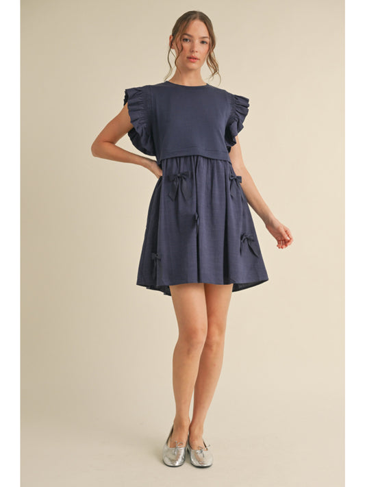 Navy Bow Dress