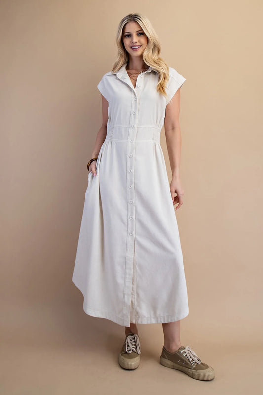 Nora Oatmeal Long Dress