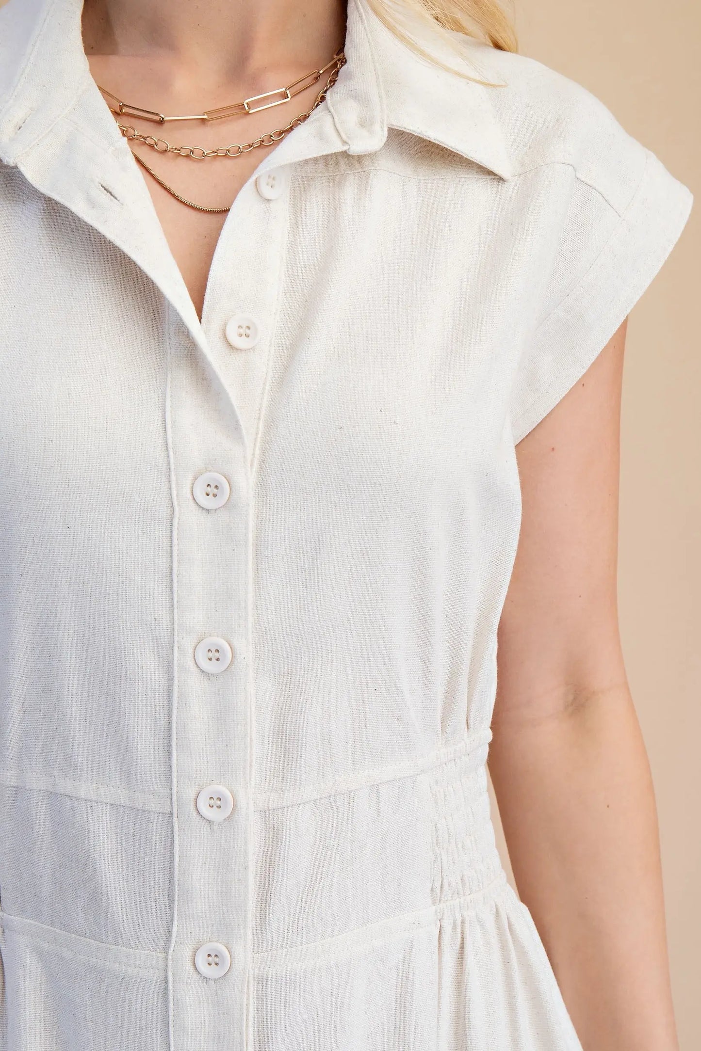 Nora Oatmeal Long Dress