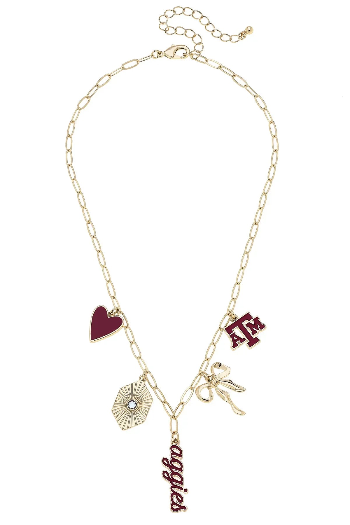Texas A&M Paperclip Charm Necklace