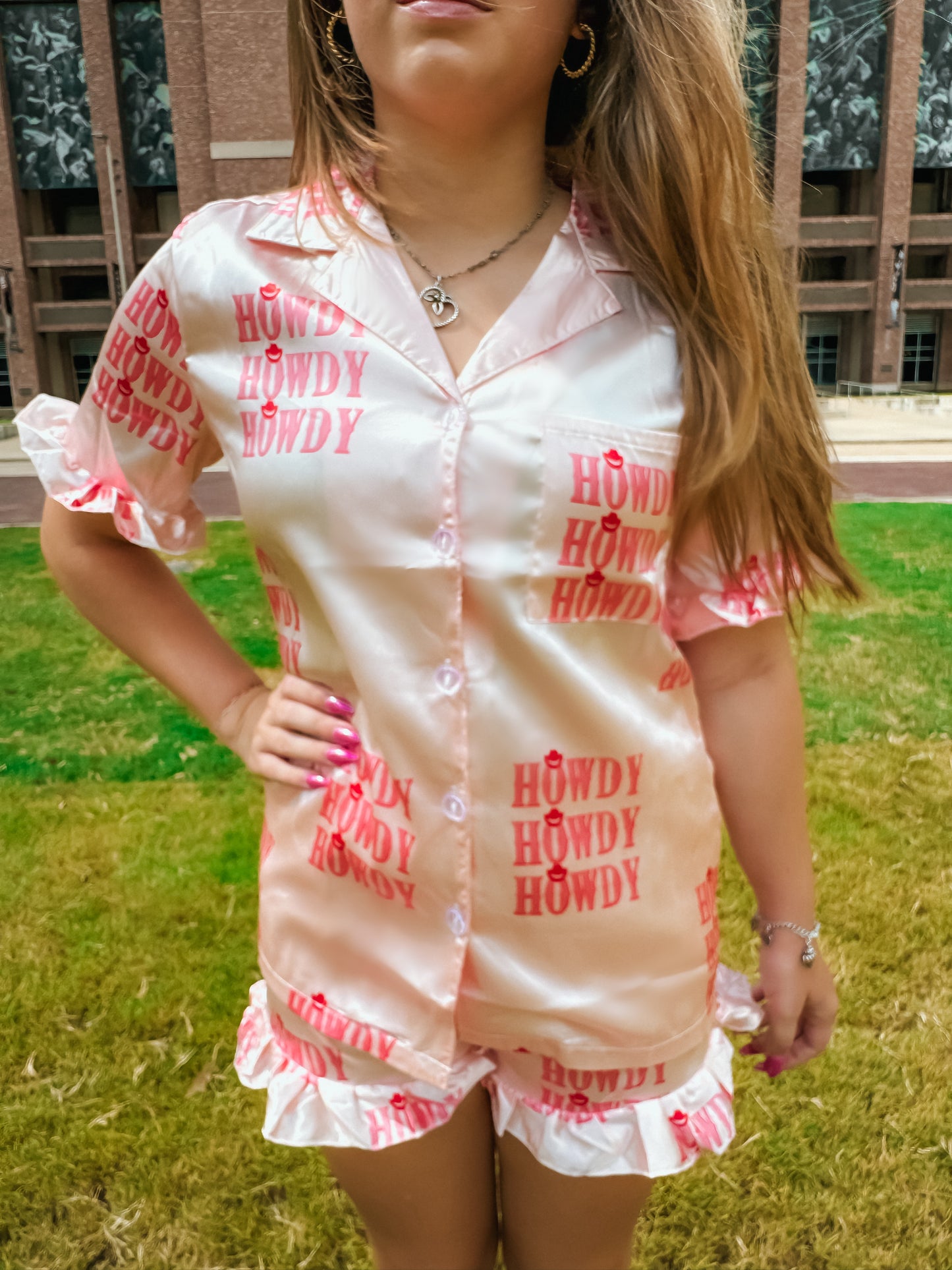 Pink Howdy Pajama Set