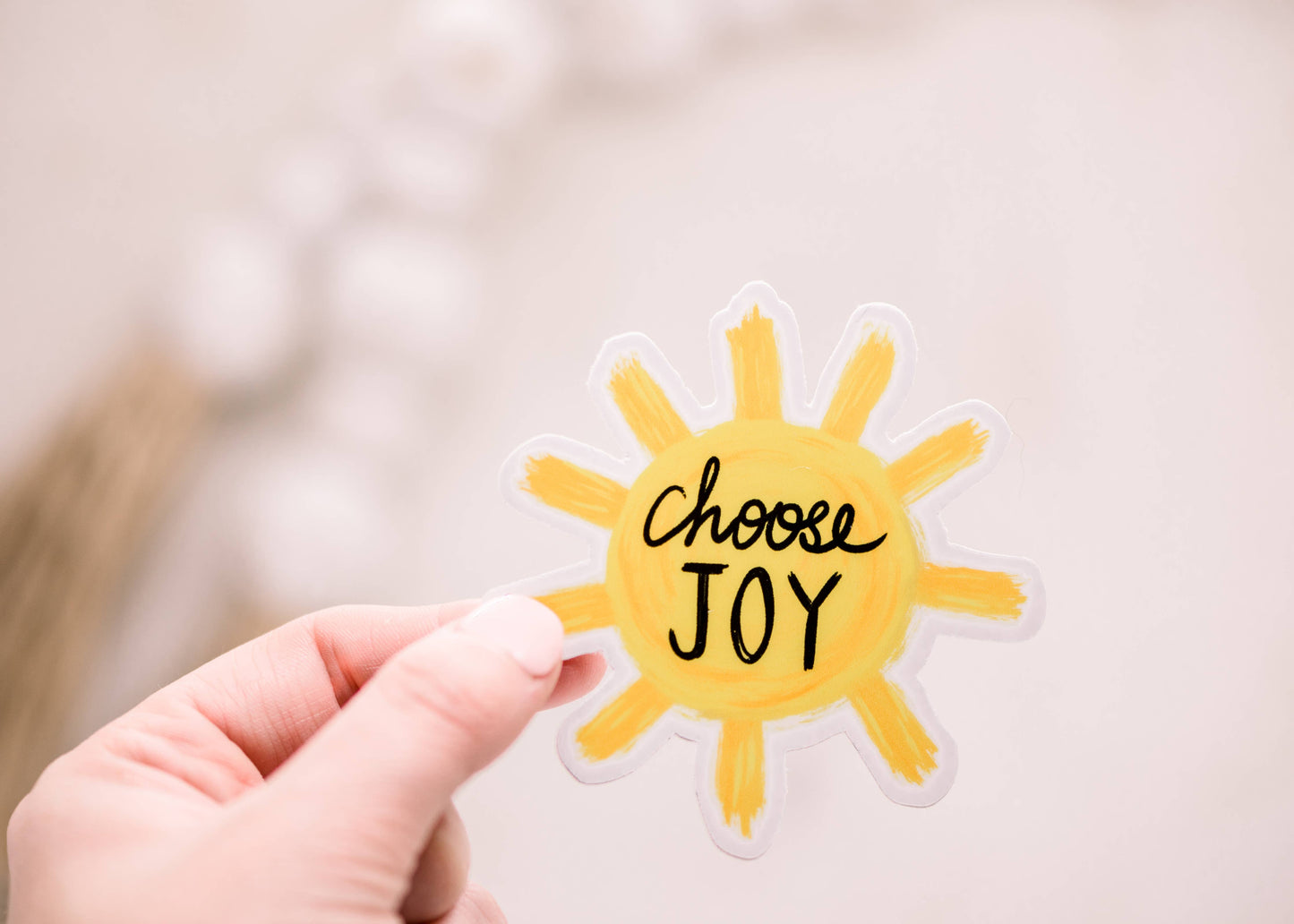 Choose Joy Sun, Vinyl Sticker, 3x3 in