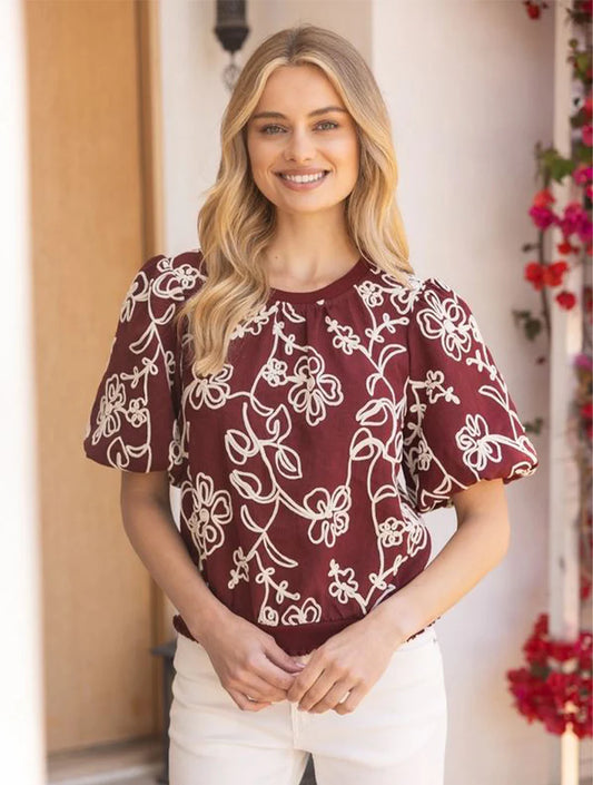 Maroon Voy Top