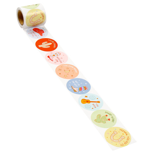 Western Icons Teacher Grading Sticker Roll
