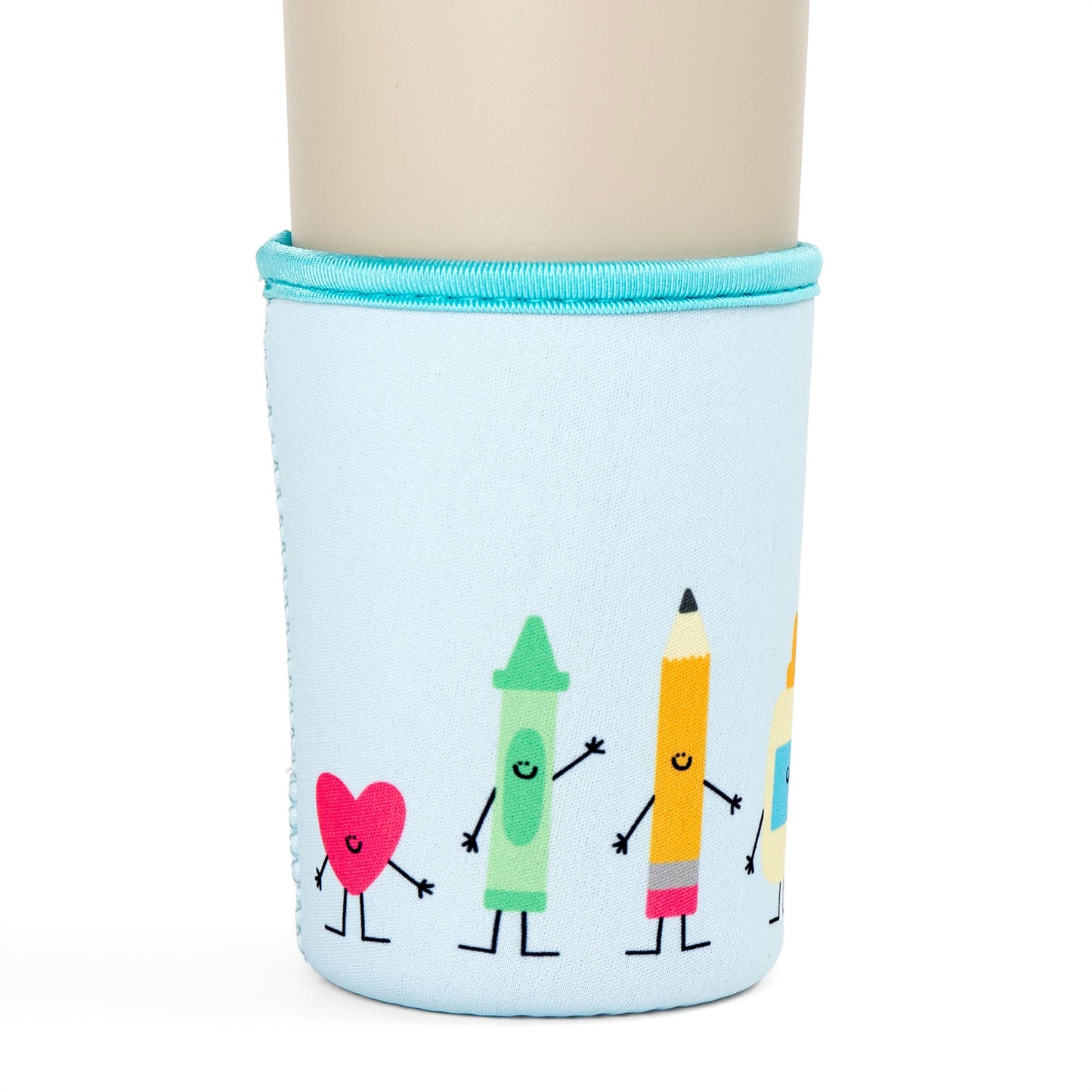 School Supplies Teacher Drink Sleeve: Medium