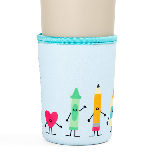 School Supplies Teacher Drink Sleeve: Medium