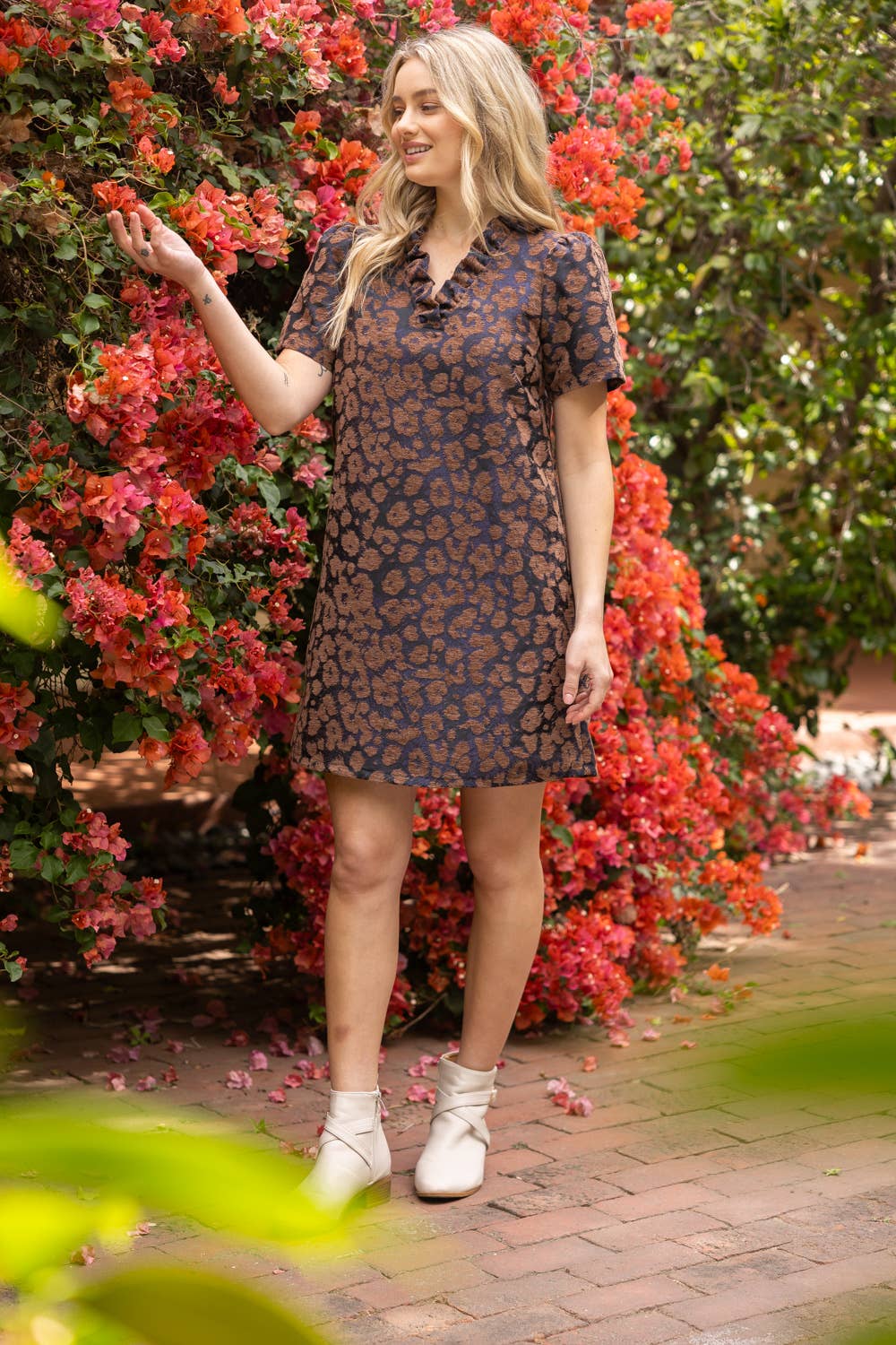 Velvet Jacqaurd Dress