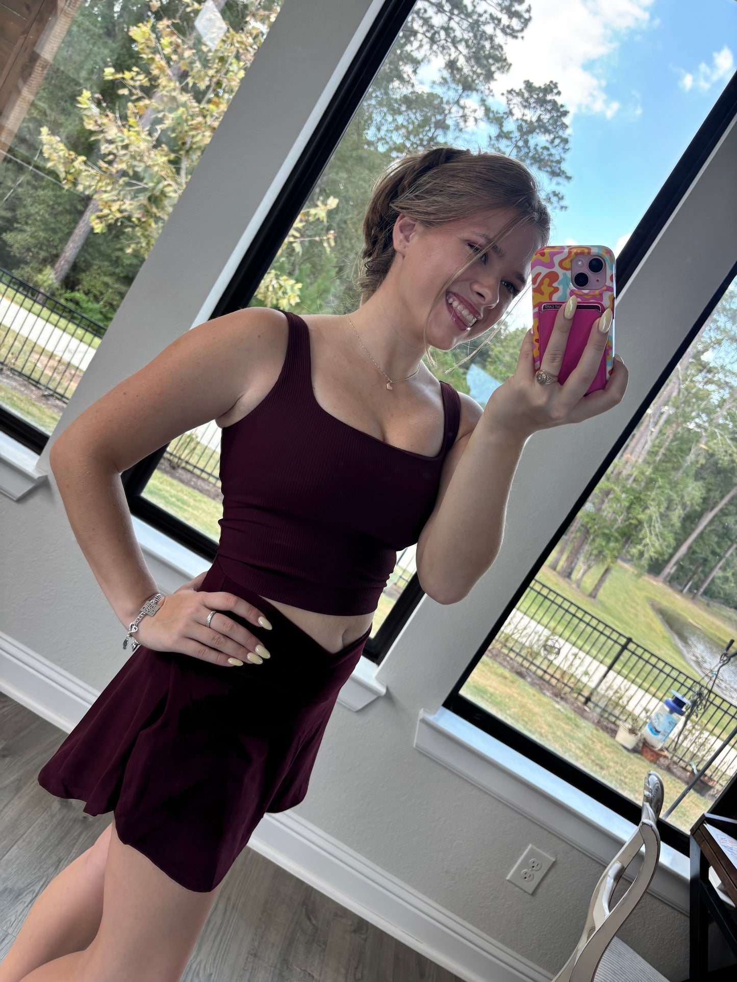 Maroon Athletic Skirt