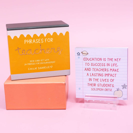 Phrases For Teachers Encouraging Desk Card Set