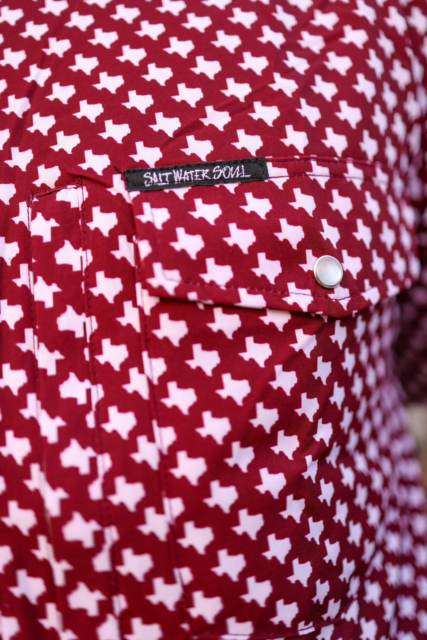 The Maroon Pearl Snap Fishing Shirt