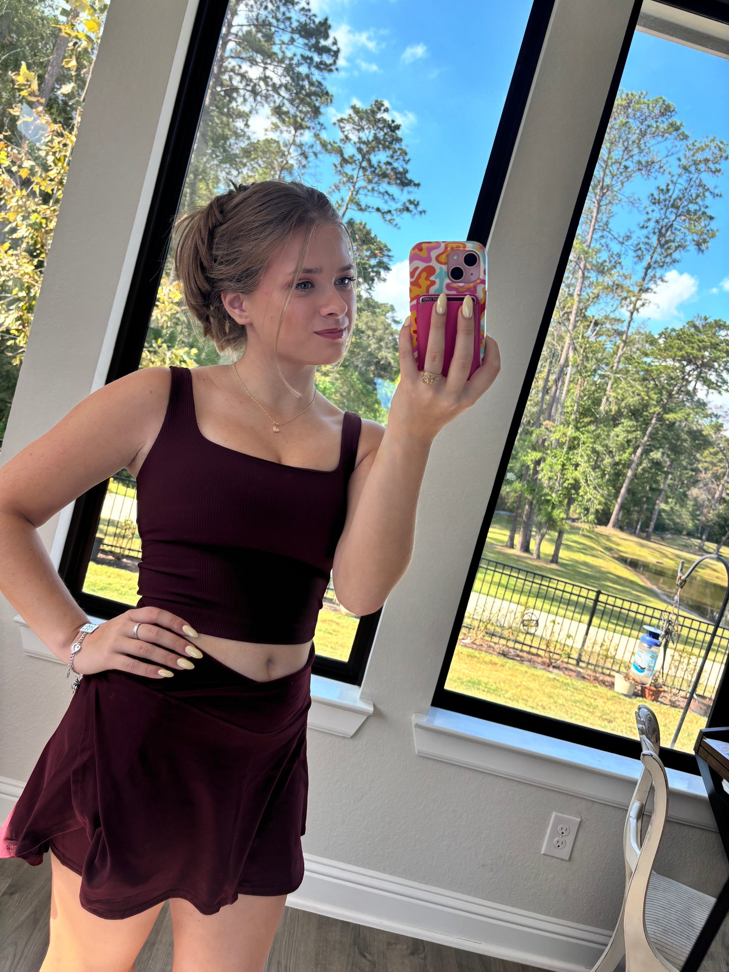 Maroon Athletic Skirt