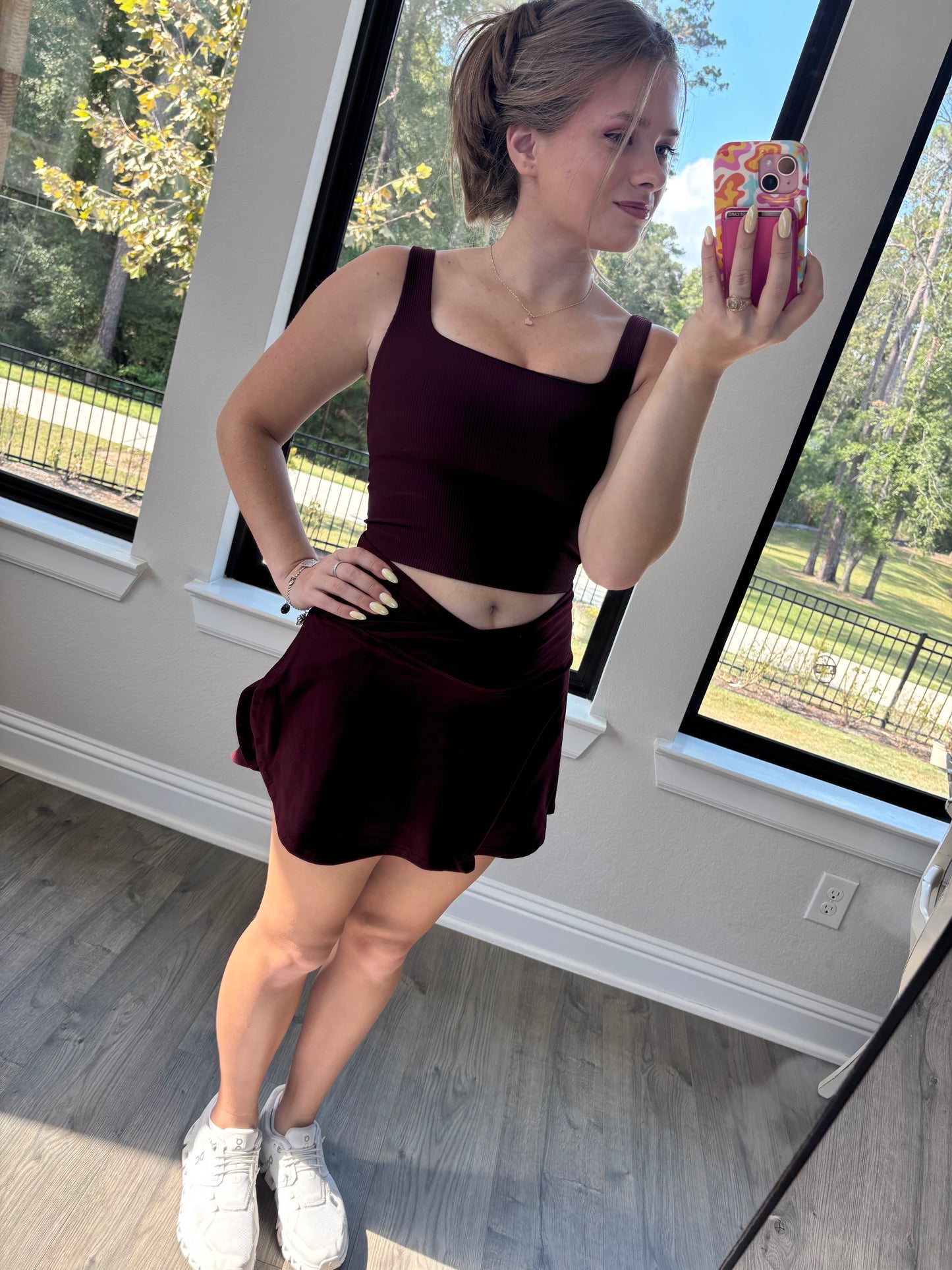 Maroon Athletic Skirt