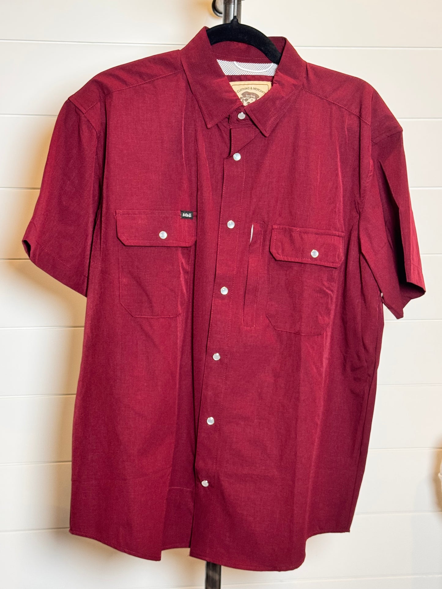 Maroon Fishing Shirt