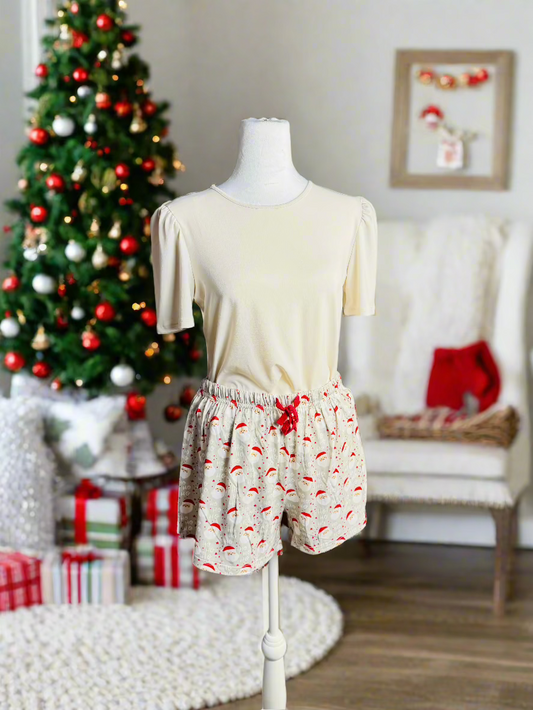 Cheerful Santa Sleep Shorts