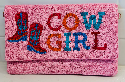 Cowgirl Beaded Clutch