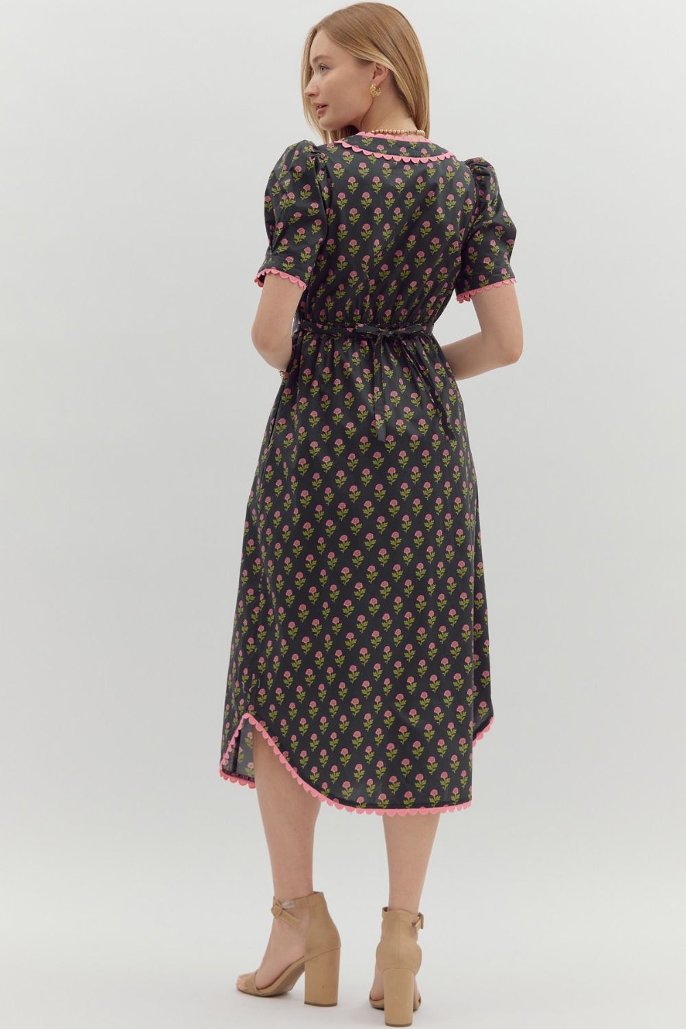 Anastasia Black Floral Dress