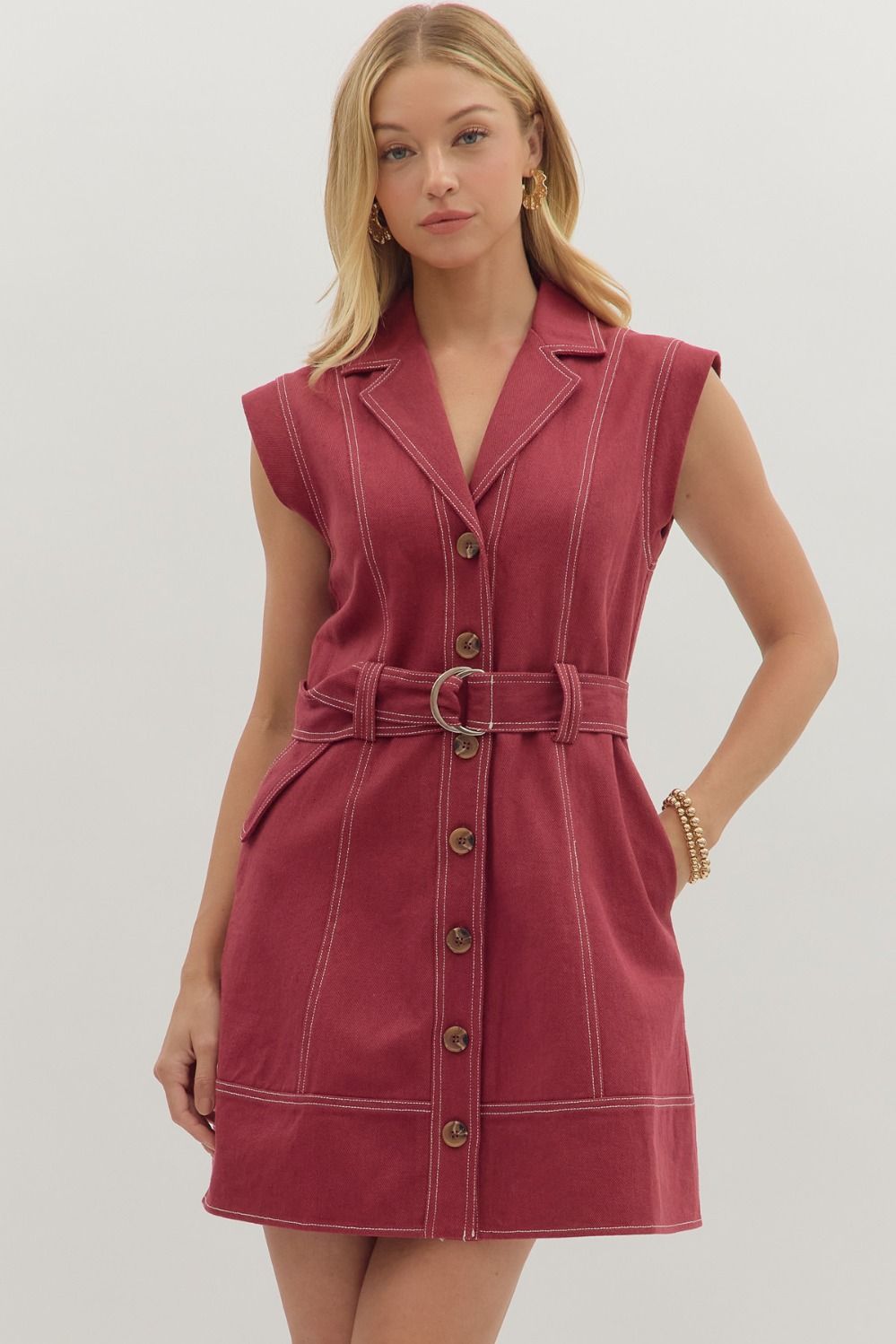 Camille Maroon Dress