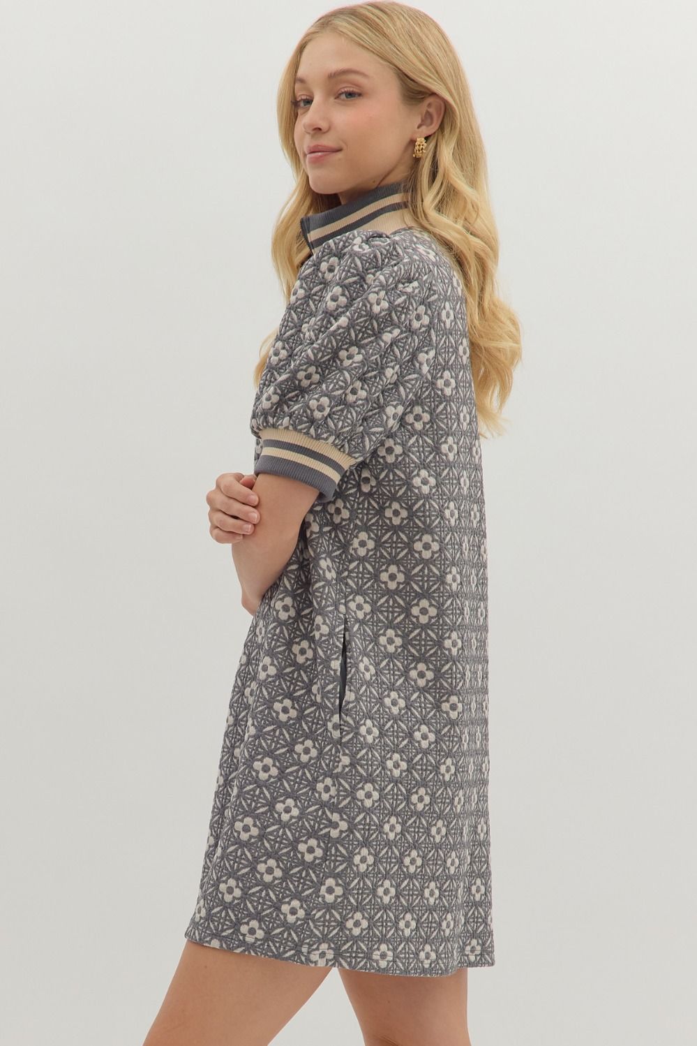 Hazel Charcoal Dress