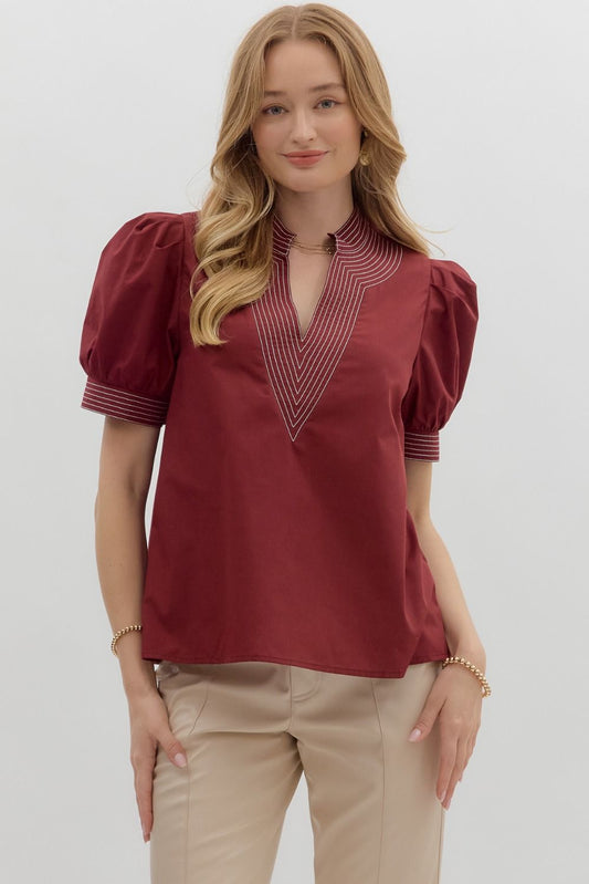 Amy Maroon Top