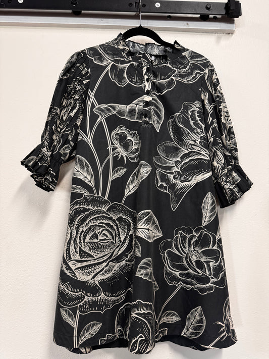 Black floral TCEC Dress
