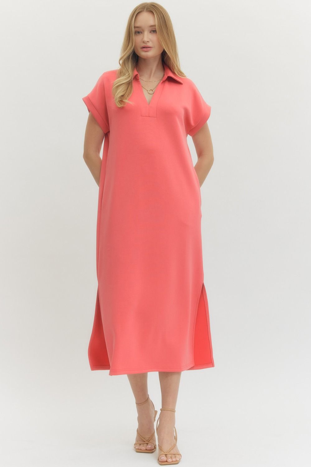 Coral Scuba Dress