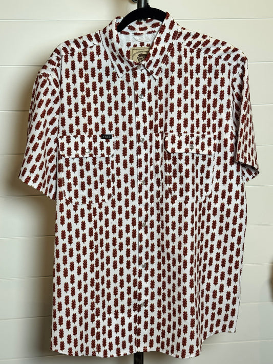 Maroon Bluebonnet Fishing Shirt