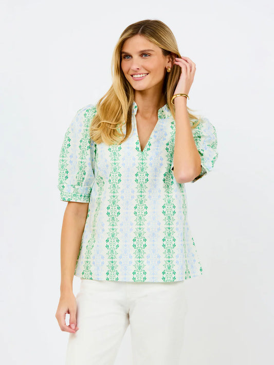 Mary Square Colette Top | Heirloom Vine Green