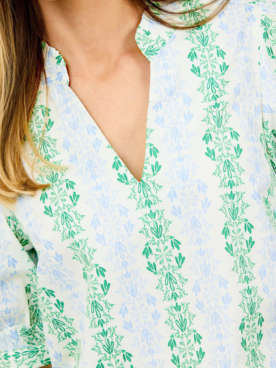 Mary Square Colette Top | Heirloom Vine Green