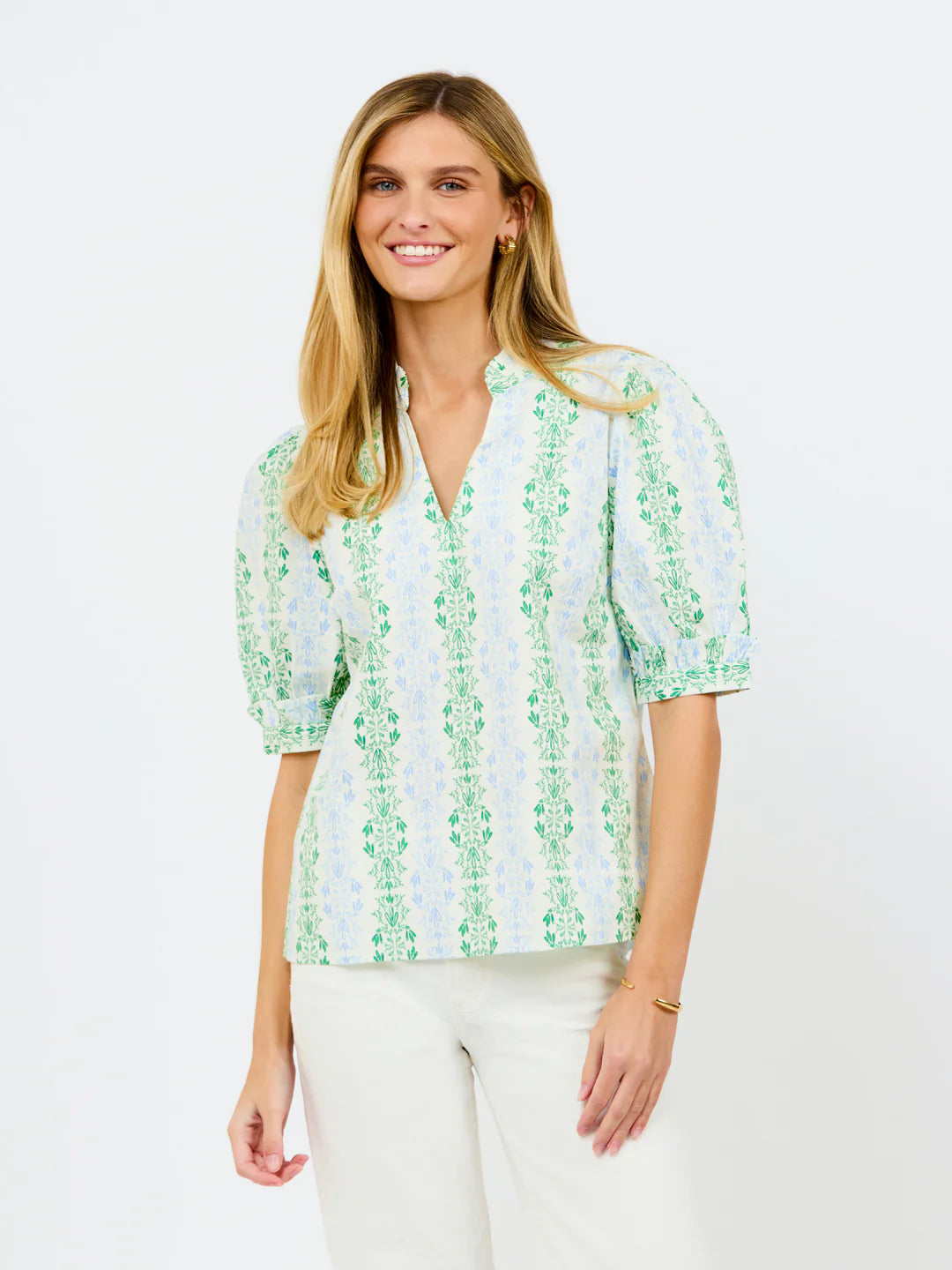 Mary Square Colette Top | Heirloom Vine Green